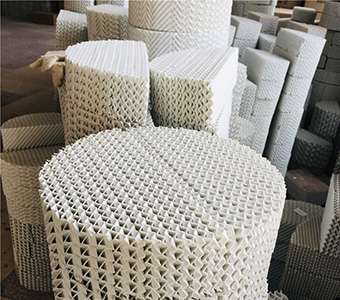 550y corrugated ceramic structured packing for amine scrubbing
